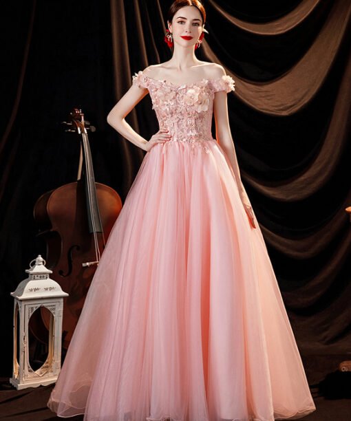 pink formal dress 1247-001