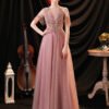 pink prom dress long 1250-003