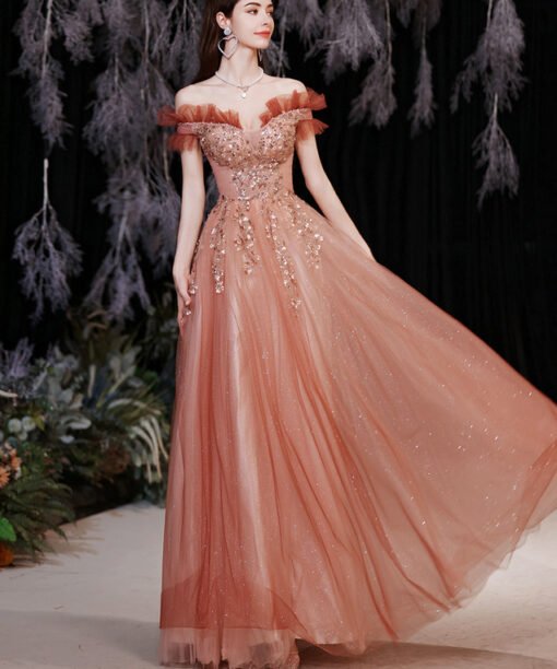 red formal dress 1248-001