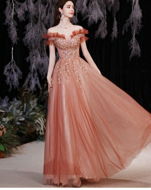 red formal dress 1248-001