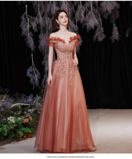 red formal dress 1248-006