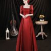 red satin prom dress 1275-005