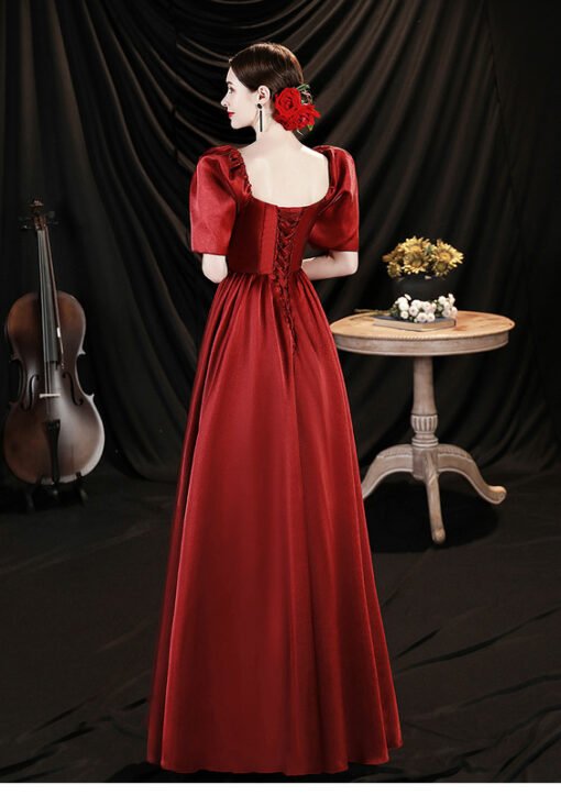 red satin prom dress 1275-007