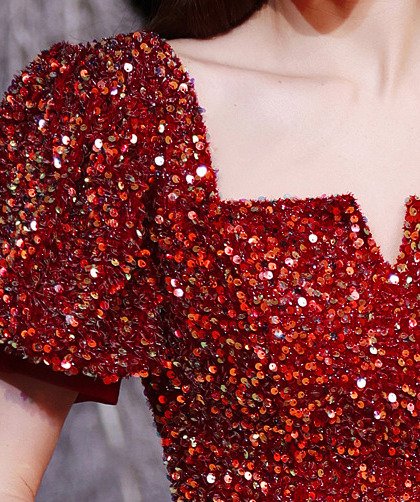 red sequin cocktail dress 1258-008
