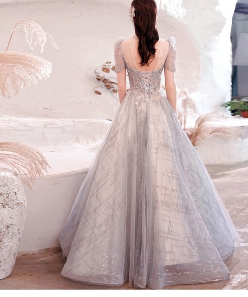 silver formal dress 1264-004