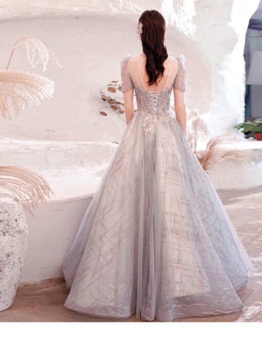 silver formal dress 1264-004