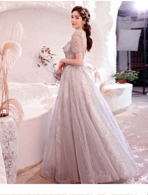 silver formal dress 1264-006