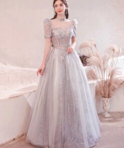 silver formal dress 1264-007