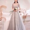 silver formal dress 1264-008