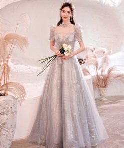 silver formal dress 1264-008