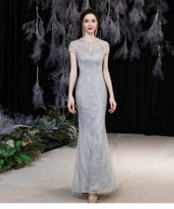 silver mermaid dress 1265-005
