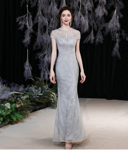 silver mermaid dress 1265-005