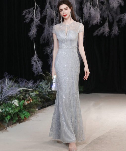 silver mermaid dress 1265-006