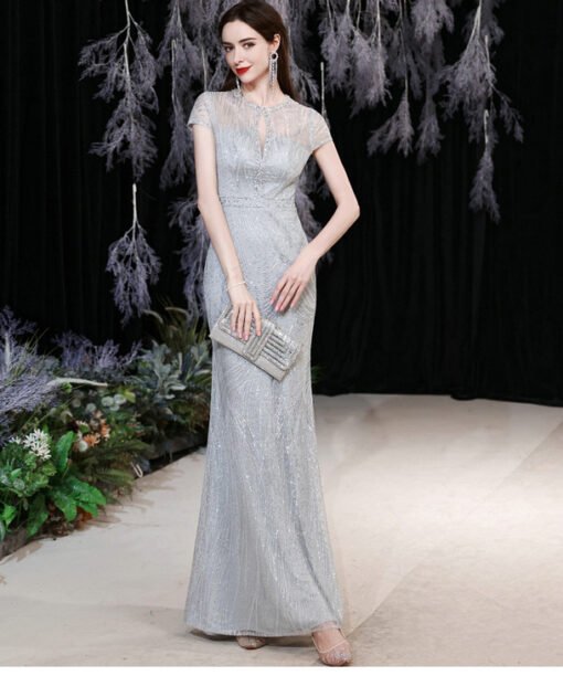 silver mermaid dress 1265-007