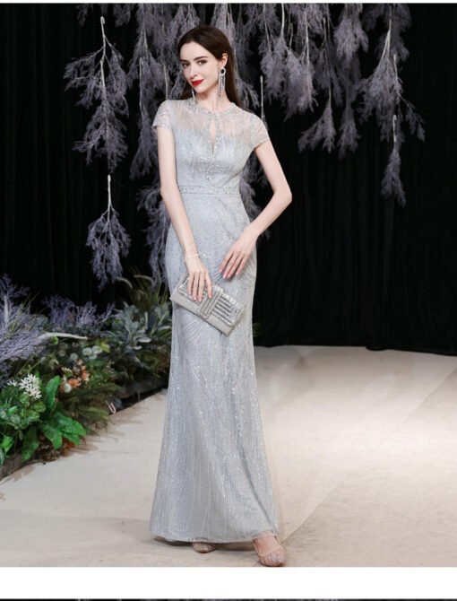 silver mermaid dress 1265-007