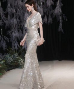 silver mother of the bride dresses 1272-006