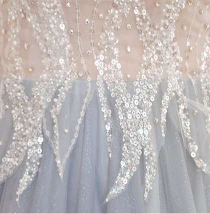white and silver prom dress 1274-002
