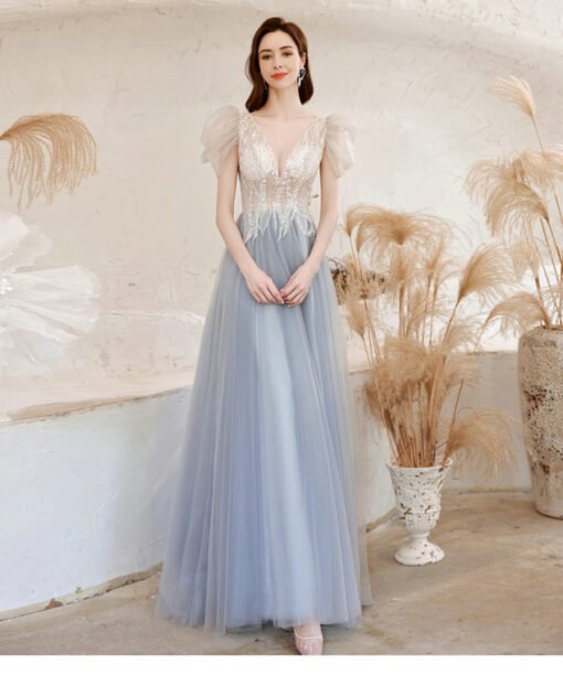 white and silver prom dress 1274-006