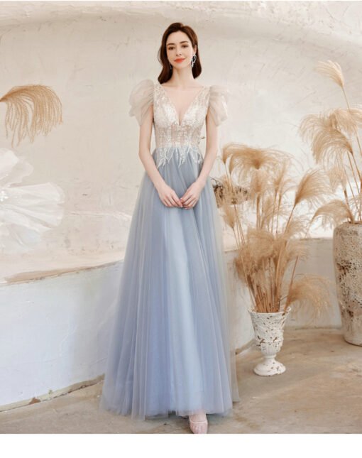 white and silver prom dress 1274-006