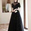 black long prom dress 1296-009