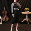 black long sleeve cocktail dress 1279-004