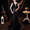 black mermaid formal dress 1281-004
