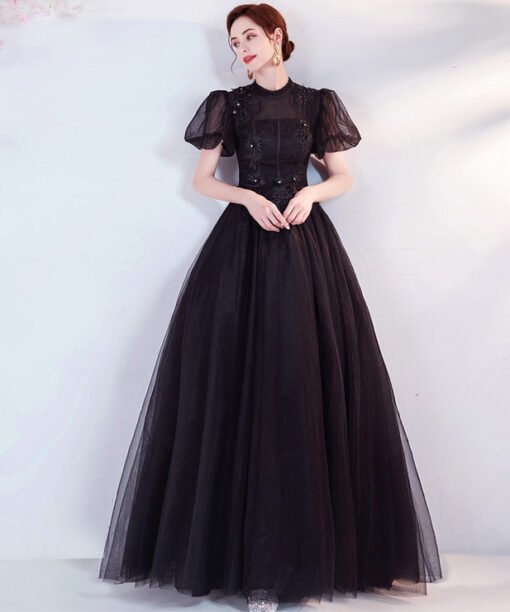 black quinceanera dress 1290-005