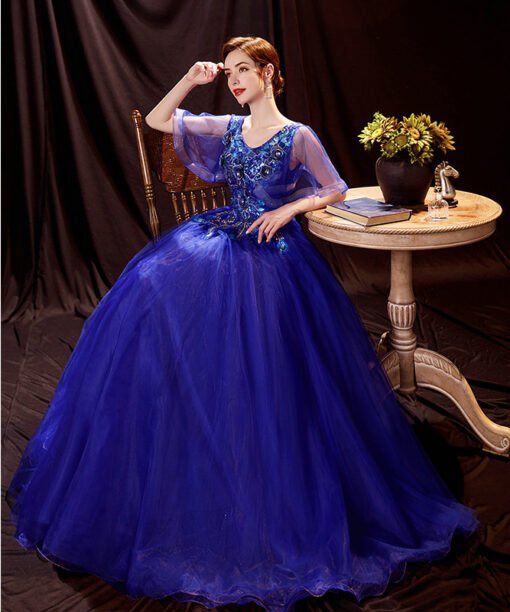 dark blue prom dress 1292-003