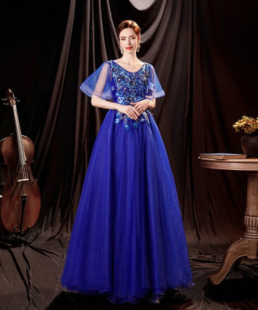 dark blue prom dress 1292-004