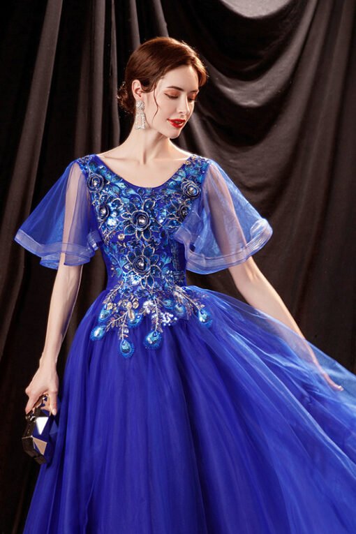 dark blue prom dress 1292-006