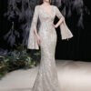 evening gowns with capes 1295-003