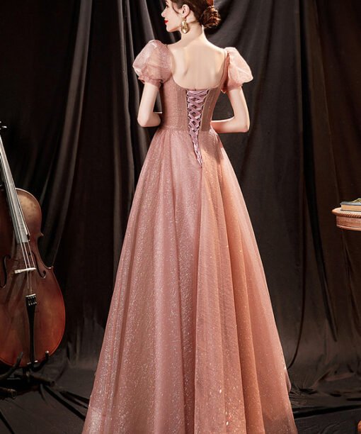 gold sparkly prom dress 1287-005