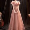 gold sparkly prom dress 1287-008