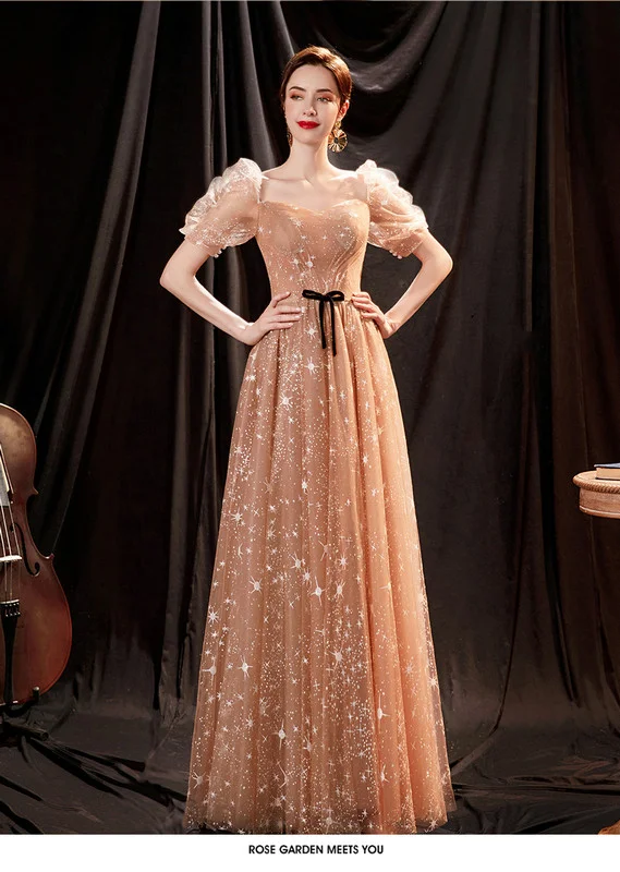 gold sweetheart neckline dress 1283-005