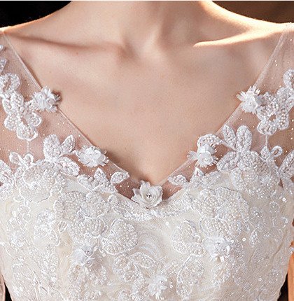 long sleeve lace wedding dress 1285-002