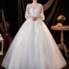 long sleeve lace wedding dress 1285-006