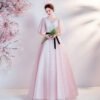 pink lace prom dress 1288-003