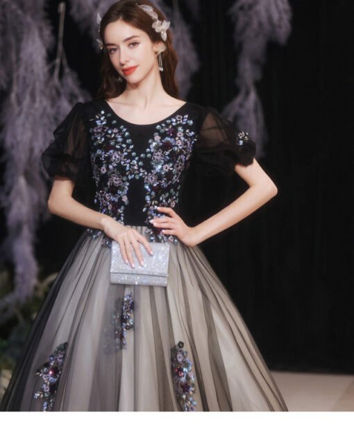 quinceanera dresses black 1298-005