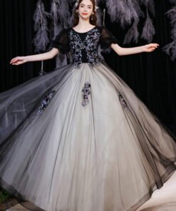 quinceanera dresses black 1298-007