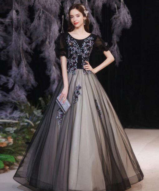 quinceanera dresses black 1298-008