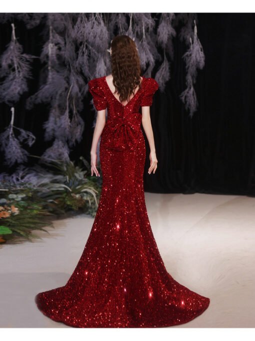 red sequin prom dress 1294-006