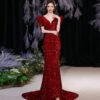 red sequin prom dress 1294-008