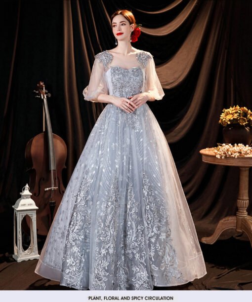 silver quinceanera dresses 1293-005