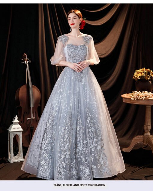 silver quinceanera dresses 1293-005