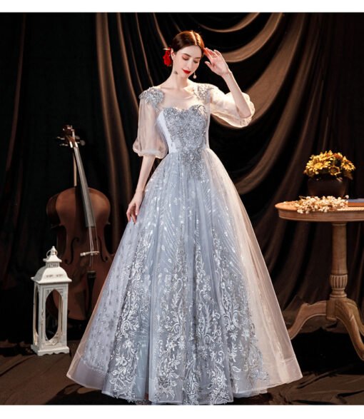 silver quinceanera dresses 1293-007