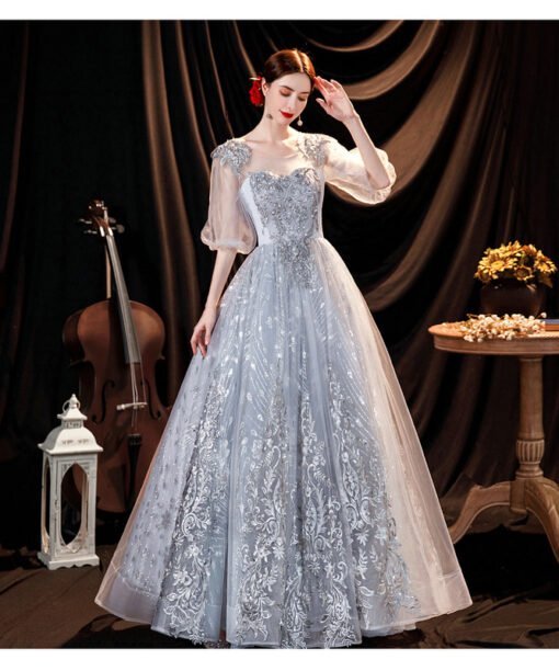 silver quinceanera dresses 1293-007