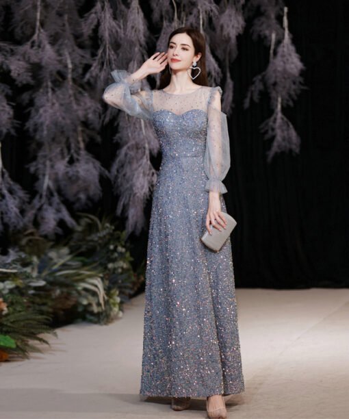 blue sparkly dress 1310-006