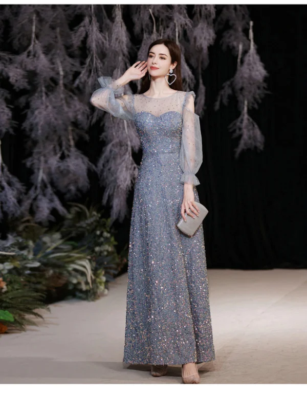 blue sparkly dress 1310-006