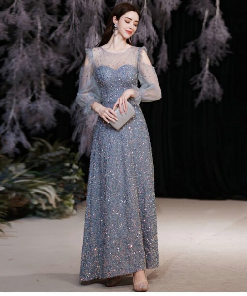 blue sparkly dress 1310-008
