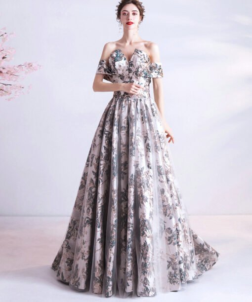 floral formal dress 1308-004